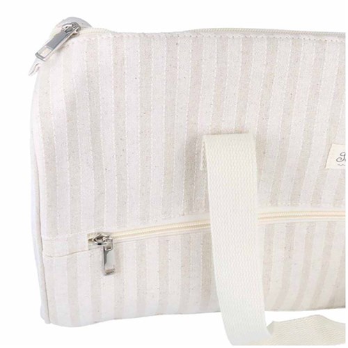 Scheepjes Knitting bag 45x16.5x19.5cm striped beige-2
