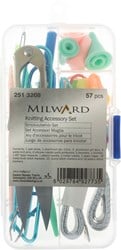 Milward Knitting & Crochet Accessory Kit 17 tools in storage box