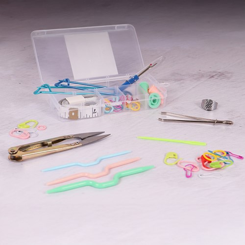 Milward Knitting & Crochet Accessory Kit 17 tools in storage box-2