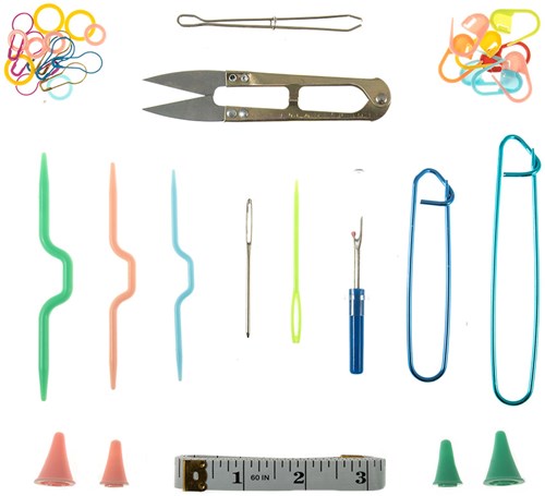 Milward Knitting & Crochet Accessory Kit 17 tools in storage box-3