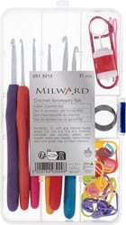 Milward Crochet Accessory hook set + markers in box