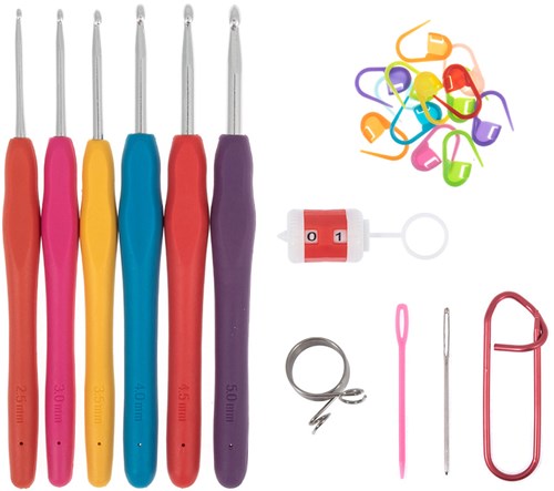 Milward haak-accessoireset haaknaalden & handige tools in box-2