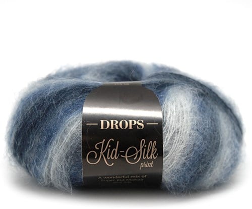 Drops Kid-Silk Long Print 26 Sea-mist