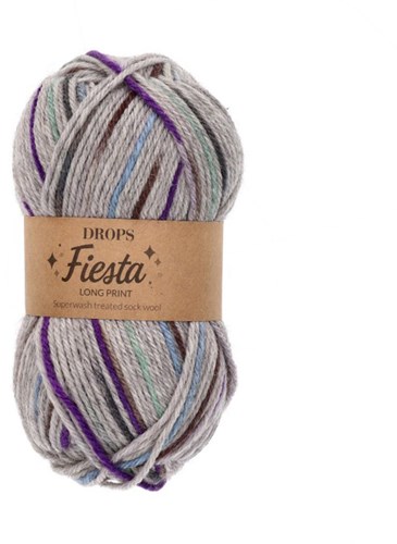 Drops Fiesta Long Print 28 Silver Twilight