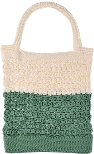 Happy Handmade Bag Crochet Kit 2 Cream & Aventurine