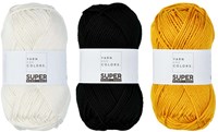 Yarn and Colors Black, White and Bright Comfy Cushion Knitting Kit 015 Mustard-3