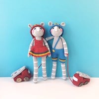 Brandweerneushoorns Charlie & Cato Garen- en Haakpakket