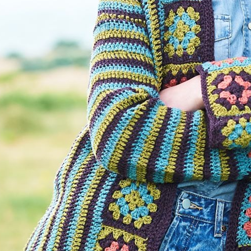 Stylecraft ReCreate DK Granny Motif Cardigans Crochet pattern-2