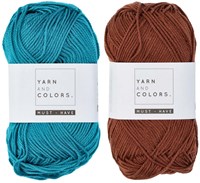 Yarn and Colors Must-Have Cushion Crochet Kit 2 Petroleum / Brownie-2