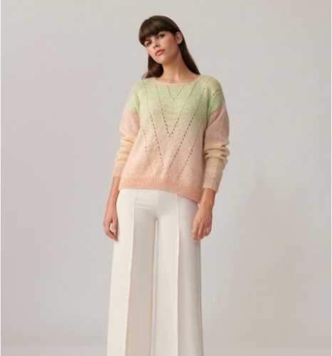 Knitting Pattern Creative Cotton Dégradé Lucky 8 Sweater-2