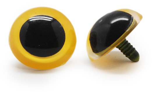 Plastic safety eyes basic Yellow 