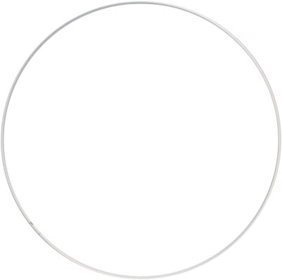 Metal ring 30cm - White