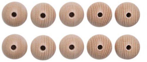 Wooden Beads Set 10 Pieces 30 mm