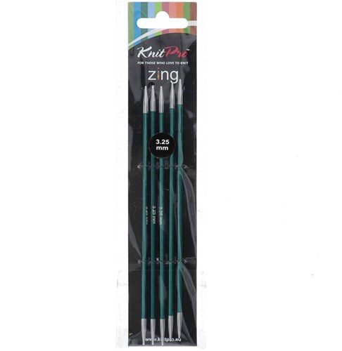 KnitPro Zing Double-Pointed Sock Needles 15cm 3.25 mm