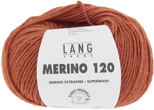 Lang Yarns Merino 120 0559 Orange Mélange