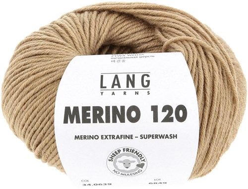 Lang Yarns Merino 120 0639 Camel Mélange