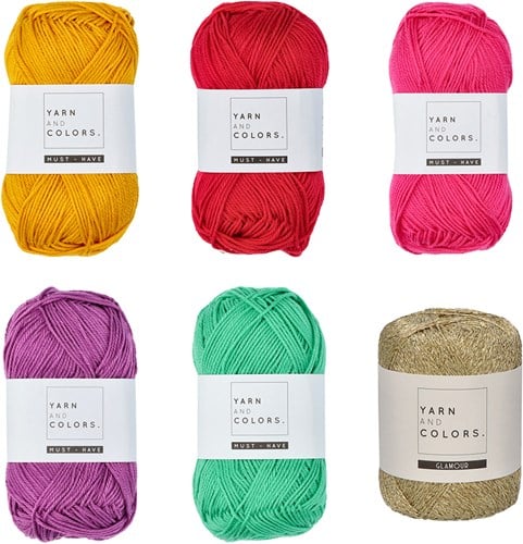 Yarn and Colors Colorful Christmas Cutlery Keeper Crochet Kit 034 Deep Cerise-3