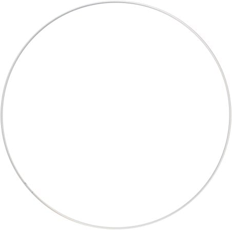 Metal ring 35cm - White