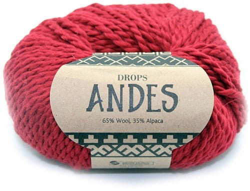 Drops Andes Uni Colour 3946 Red