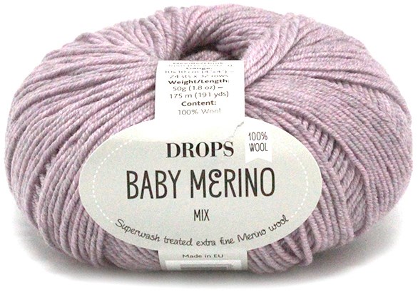 Korean erhvervsdrivende vandtæt Drops Baby Merino Mix 39 Purple-orchid | Yarnplaza.com