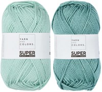 Yarn and Colors Two Tones Comfy Cushion Crochet Kit S 072 Glass / Jade Gravel-2