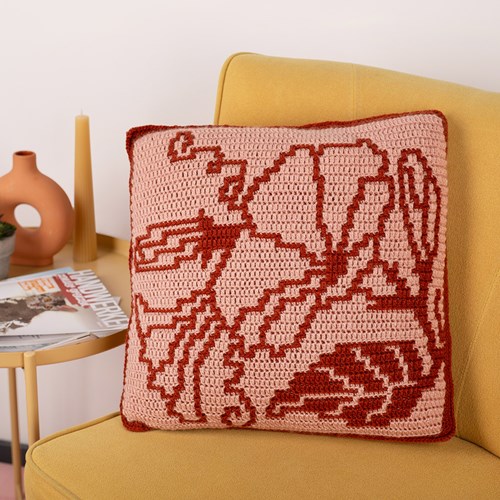 Merry Morning Glories Chestnut/Rosé Crochetkit-3