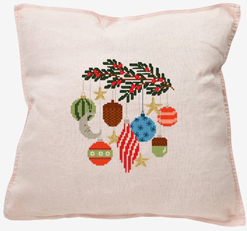 Embroidery Pattern Cross Stitch Christmas Baubles-3