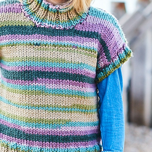 Stylecraft Merry Go Round XL Boat & High Neck Tank Tops Knitting pattern-3