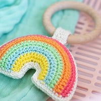 Yarnplaza Rainbow Teething Ring Crochet Kit 