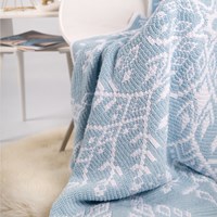 Acrtic Bloom Blanket Ice Blue Yarn kit - Digital pattern excluded-3