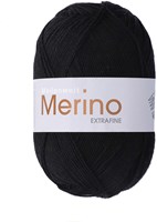 Lana Grossa Meilenweit 100 Merino Extra Fine Uni 2402 Black