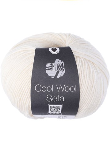 Lana Grossa Cool Wool Seta 001 White