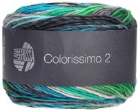 Lana Grossa Colorissimo 2 103 night blue/blue gray/turquoise/light gray/dark gray/bilious green