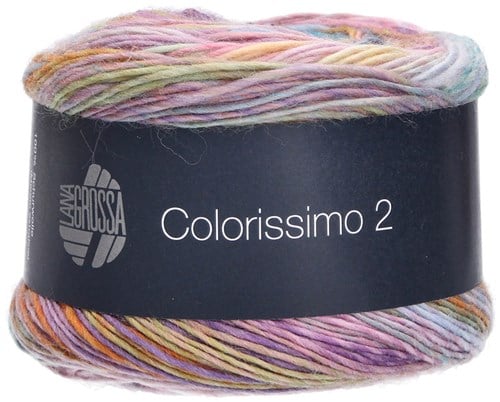 Lana Grossa Colorissimo 2 107 rose/lilac/orange/yellow/mint gray