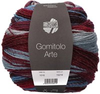 Lana Grossa Gomitolo Arte 1016 Grey blue/Jeans/Wine/Grey red/Aubergine