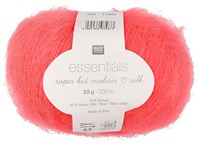 Rico Essentials Super Kid Mohair Loves Silk 064 Neon-Red