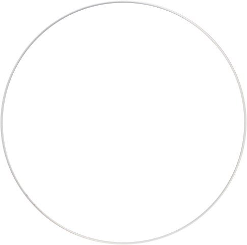 Metal ring 40cm - White