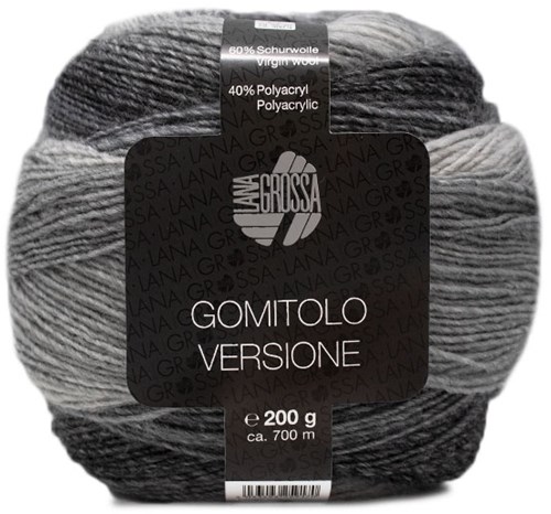 Lana Grossa Gomitolo Versione 413 Silver/Light/Medium/Dark Grey