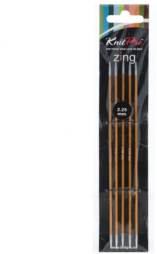 KnitPro Zing Double-Pointed Sock Needles 15cm 2.25 mm