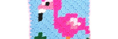 Corner to Corner Crochet: A cheerful flamingo