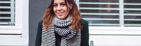 Shades of Merino Cotton Striped Scarf