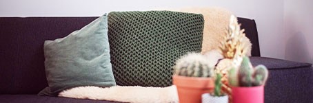 Honeycomb Brioche Cushion - Free Knitting Pattern