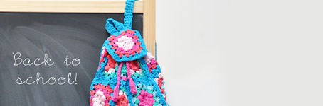 Crocheted Backpack - Back to School!