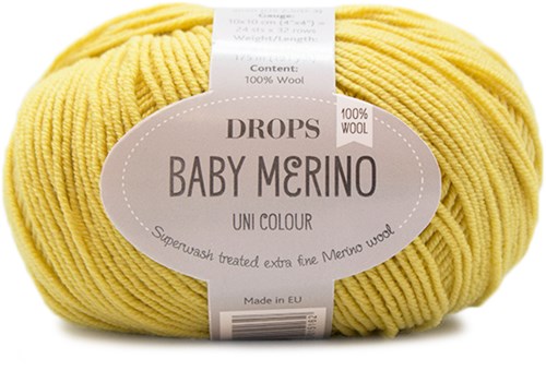 Drops Baby Merino Uni Colour 045 Lemon Yellow