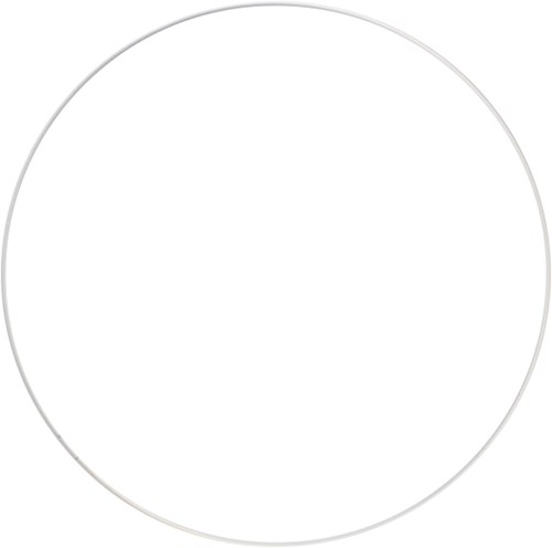 Metal ring 45cm - White