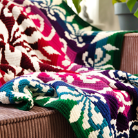 Blanket Fleur Crochet kit 003 Forest Fruit - With Digital Pattern-3