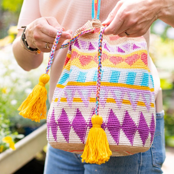 Crochet bag LV canvas in 2023