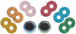 Rico safety eyes glitter mix 20mm 2pc.