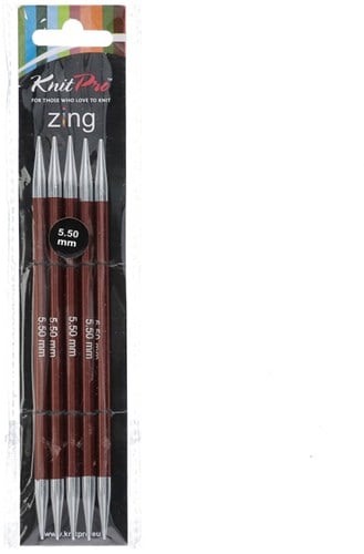 KnitPro Zing Double-Pointed Sock Needles 15cm 5.50 mm