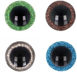 Opry Glitter Animal Eyes Two Tone 8mm per 10 pieces